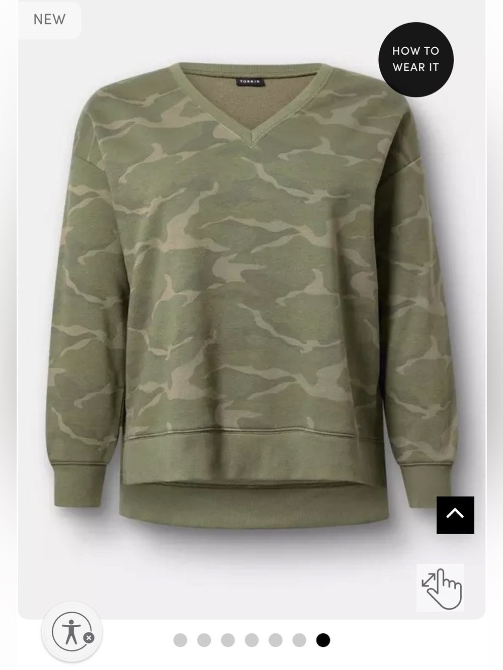 French Terry V-Neck Modern Sweatshirt